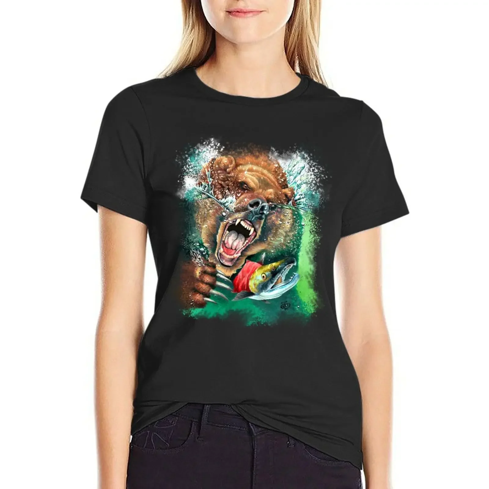 Grizzly bear T-Shirt summer tops customizeds summer top luxury designer clothing Women
Grizzly bear T-Shirt summer tops customizeds summer top luxury designer clothing Women