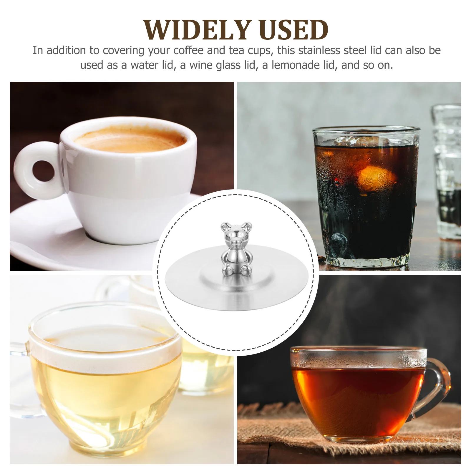 Stainless Steel Mug Lid Leak Proof Cup Covers Cartoon Cup Lid For Coffee Tea Water Glass Dust Accessories
Stainless Steel Mug Lid Leak Proof Cup Covers Cartoon Cup Lid For Coffee Tea Water Glass Dust Accessories