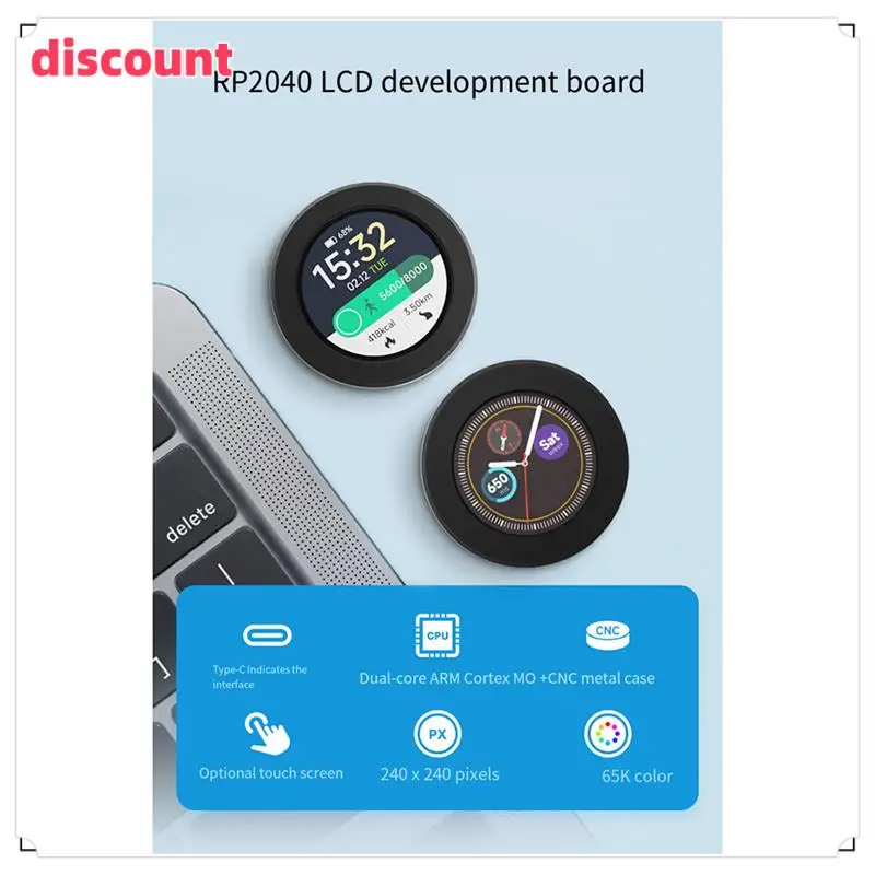 RP2040 Microcontroller Development Board For Raspberry Pi 240X240 65K Color 1.28 Inch LCD Touch Screen Black
RP2040 Microcontroller Development Board For Raspberry Pi 240X240 65K Color 1.28 Inch LCD Touch Screen Black