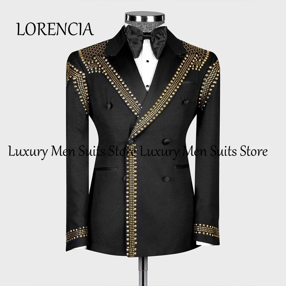 Elegant Beading Suits for Male 2 Pieces Double Breasted Wedding Groom Tuxedos Set Customized Blazer Pants traje hombre moderno
Elegant Beading Suits for Male 2 Pieces Double Breasted Wedding Groom Tuxedos Set Customized Blazer Pants traje hombre moderno