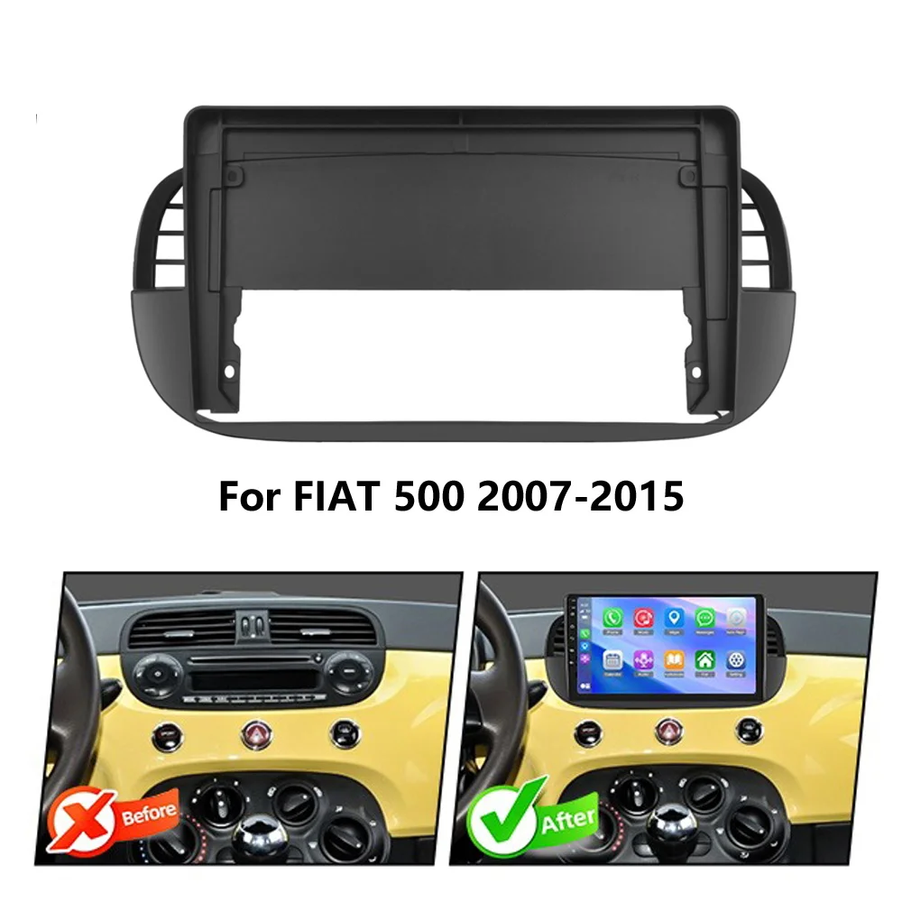 Car Audio 9" Big Screen Head Unit Dash Fascia Panel Frame Kit Adapter for FIAT 500 (2007-2015) Car Radio Dash Frame
Car Audio 9" Big Screen Head Unit Dash Fascia Panel Frame Kit Adapter for FIAT 500 (2007-2015) Car Radio Dash Frame
