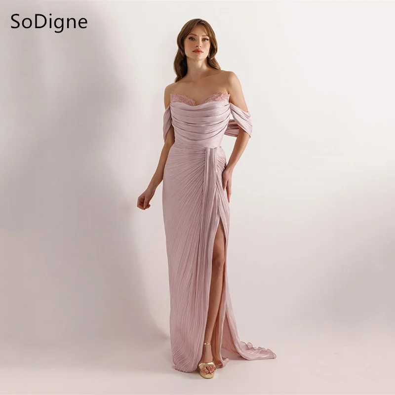 SoDigne Polychrome Evening Dresses Off Shoulder Pleat Side Silt Dress Floor-Length Wedding Guest Prom Party Gown 2025 Customized
SoDigne Polychrome Evening Dresses Off Shoulder Pleat Side Silt Dress Floor-Length Wedding Guest Prom Party Gown 2025 Customized