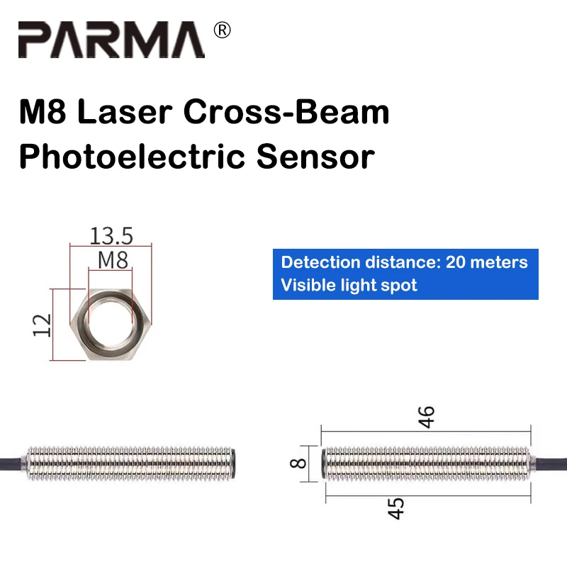 M8 Miniature Duplex Laser Sensor Ultra-long Distance Infrared Photoelectric Switching Sensor
M8 Miniature Duplex Laser Sensor Ultra-long Distance Infrared Photoelectric Switching Sensor