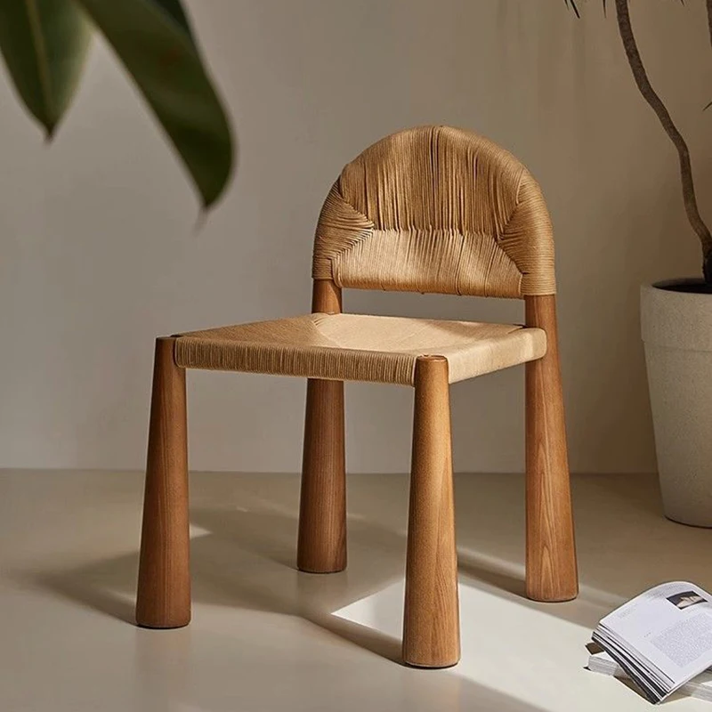Medieval Internet celebrity straw rope dining chair Nordic wabi sandy wind solid wood leisure back chair
Medieval Internet celebrity straw rope dining chair Nordic wabi sandy wind solid wood leisure back chair