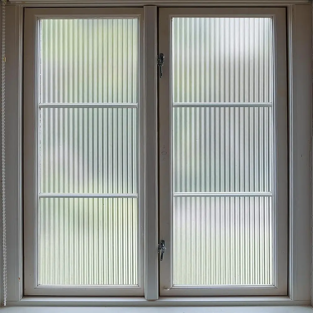 1/2-Inch Reeded Glass Window Film, Frosted Reeds Window Film, Window Privacy Film, 3D Window Decals Non Adhesive For Bathroom
1/2-Inch Reeded Glass Window Film, Frosted Reeds Window Film, Window Privacy Film, 3D Window Decals Non Adhesive For Bathroom