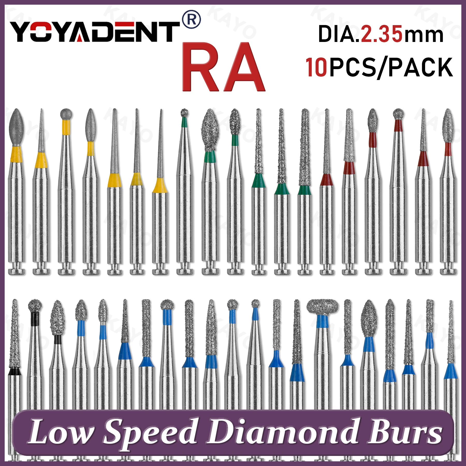 RA Type Dental Diamond Burs Low Speed Burs Dentistry Strawberries For Low Speed Handpiece RA Dia.2.35mm 10Pcs/Pack Dental Tools
RA Type Dental Diamond Burs Low Speed Burs Dentistry Strawberries For Low Speed Handpiece RA Dia.2.35mm 10Pcs/Pack Dental Tools