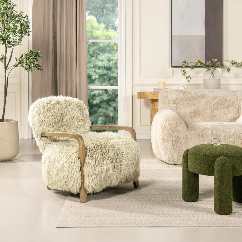 Elegant 28.5" New Zealand Sheepskin Lounge Chair
Elegant 28.5" New Zealand Sheepskin Lounge Chair