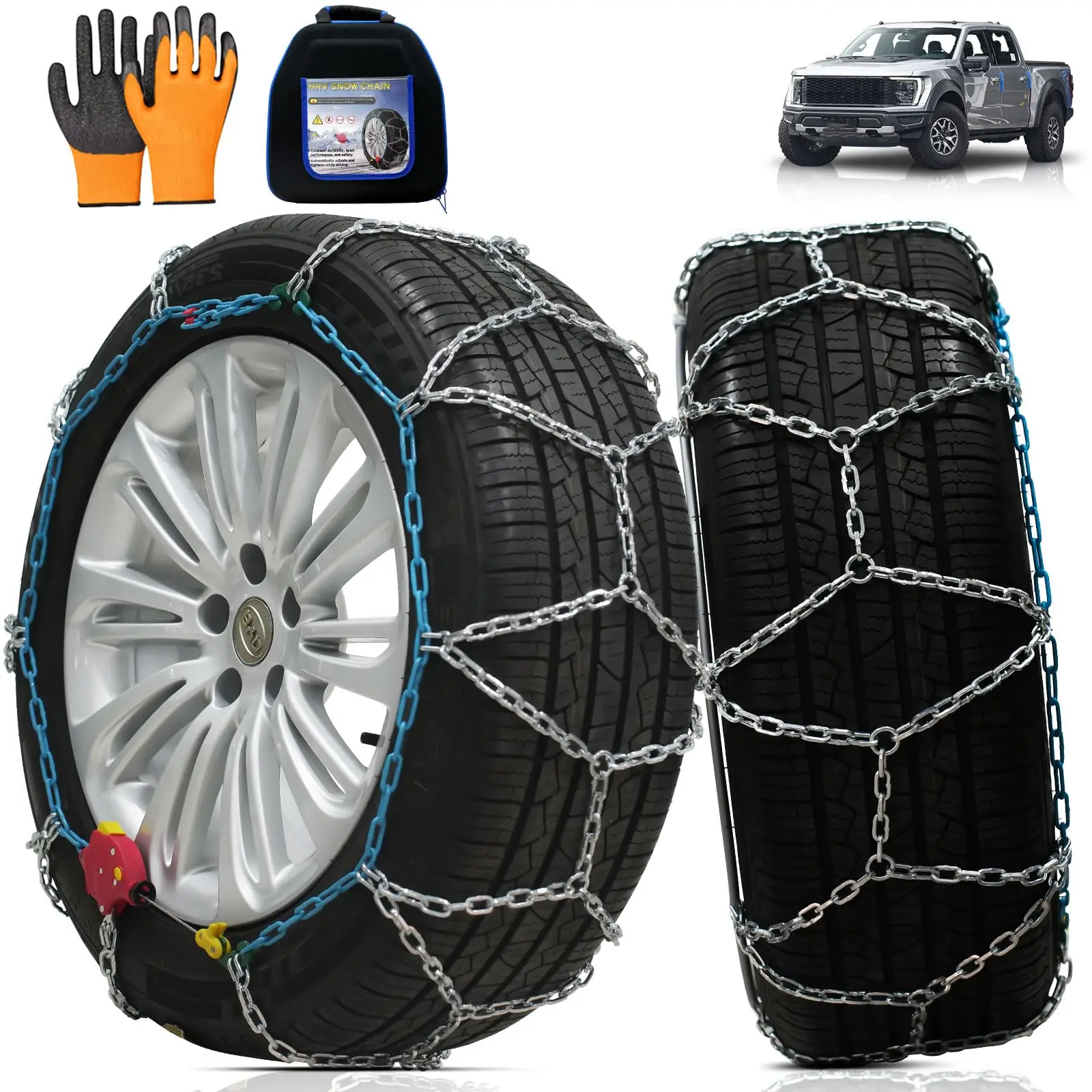 Heavy-Duty Alloy Steel Snow Chains For SUVs, Pickups And Light Trucks – Easy Fit, Enhanced Traction, 2-Pack
Heavy-Duty Alloy Steel Snow Chains For SUVs, Pickups And Light Trucks – Easy Fit, Enhanced Traction, 2-Pack