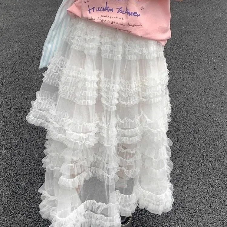 Fre Sweet Girl Cake Skirt Lace Trim Me f Skirt Women's 2025 Spring Summer New Princ Puffy Skirt High Waist Midi
Fre Sweet Girl Cake Skirt Lace Trim Me f Skirt Women's 2025 Spring Summer New Princ Puffy Skirt High Waist Midi