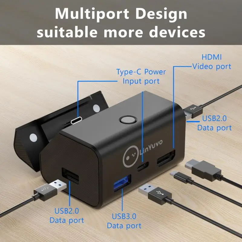 LinYuvo TV Dock For Switch/OLED Lightweight Portable Video Conversion Dock Foldable Switch Charging Dock For NS/NS Lite
LinYuvo TV Dock For Switch/OLED Lightweight Portable Video Conversion Dock Foldable Switch Charging Dock For NS/NS Lite