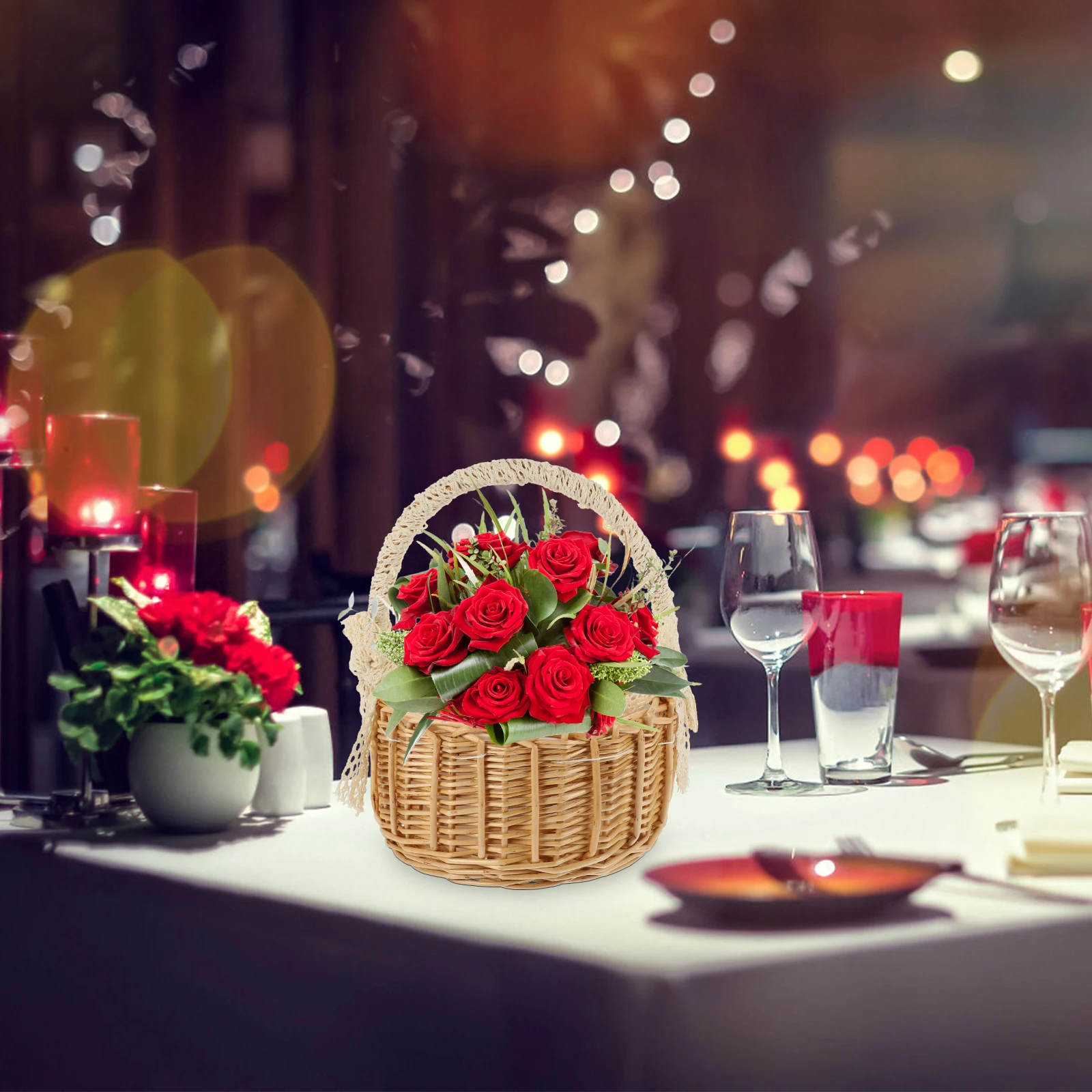 1pc Rattan Flower Basket Woven Storage Decorative Khaki Baskets for Kitchen Household Items Long Lasting Natural Beauty
1pc Rattan Flower Basket Woven Storage Decorative Khaki Baskets for Kitchen Household Items Long Lasting Natural Beauty
