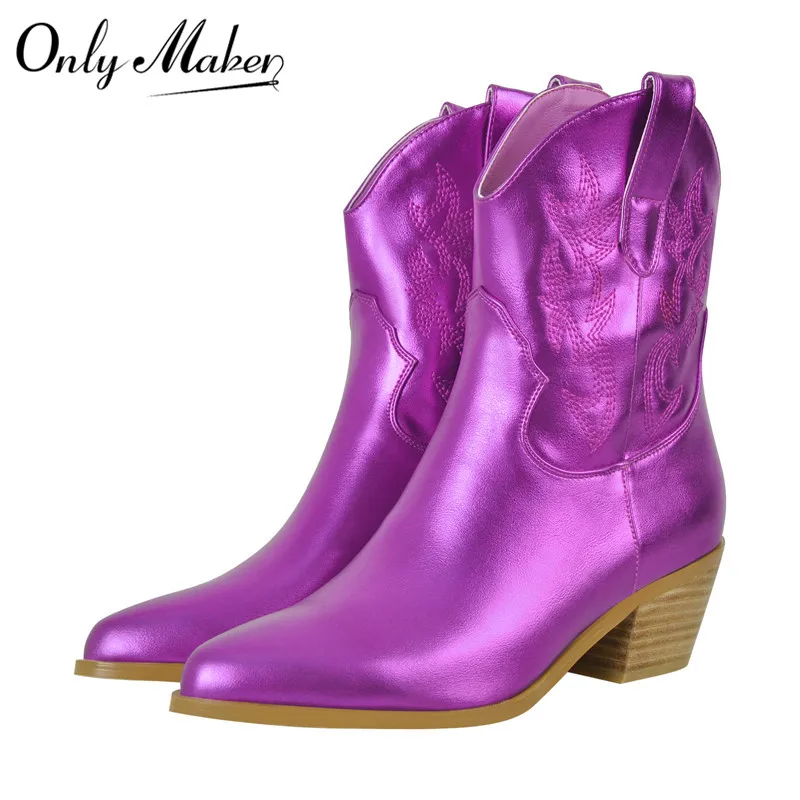 Onlymaker Women Ankle Boots Chunky Heels New Comfortable Fashion PartyPlus Size Booties
Onlymaker Women Ankle Boots Chunky Heels New Comfortable Fashion PartyPlus Size Booties