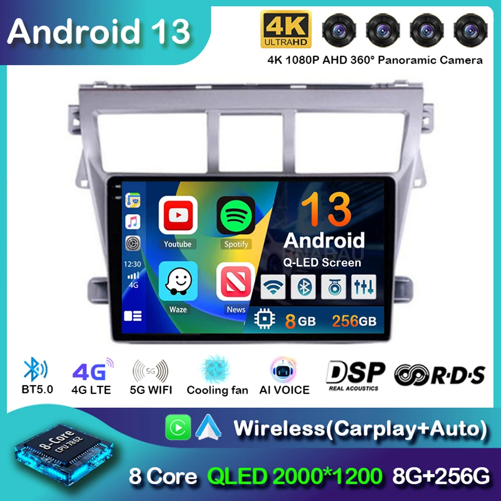 Автомагнитола Carplay, Android 13, для Toyota Vios Yaris 2007 2008 2009 2010-2012, мультимедийный видеоплеер, GPS-навигация, стерео
Автомагнитола Carplay, Android 13, для Toyota Vios Yaris 2007 2008 2009 2010-2012, мультимедийный видеоплеер, GPS-навигация, стерео