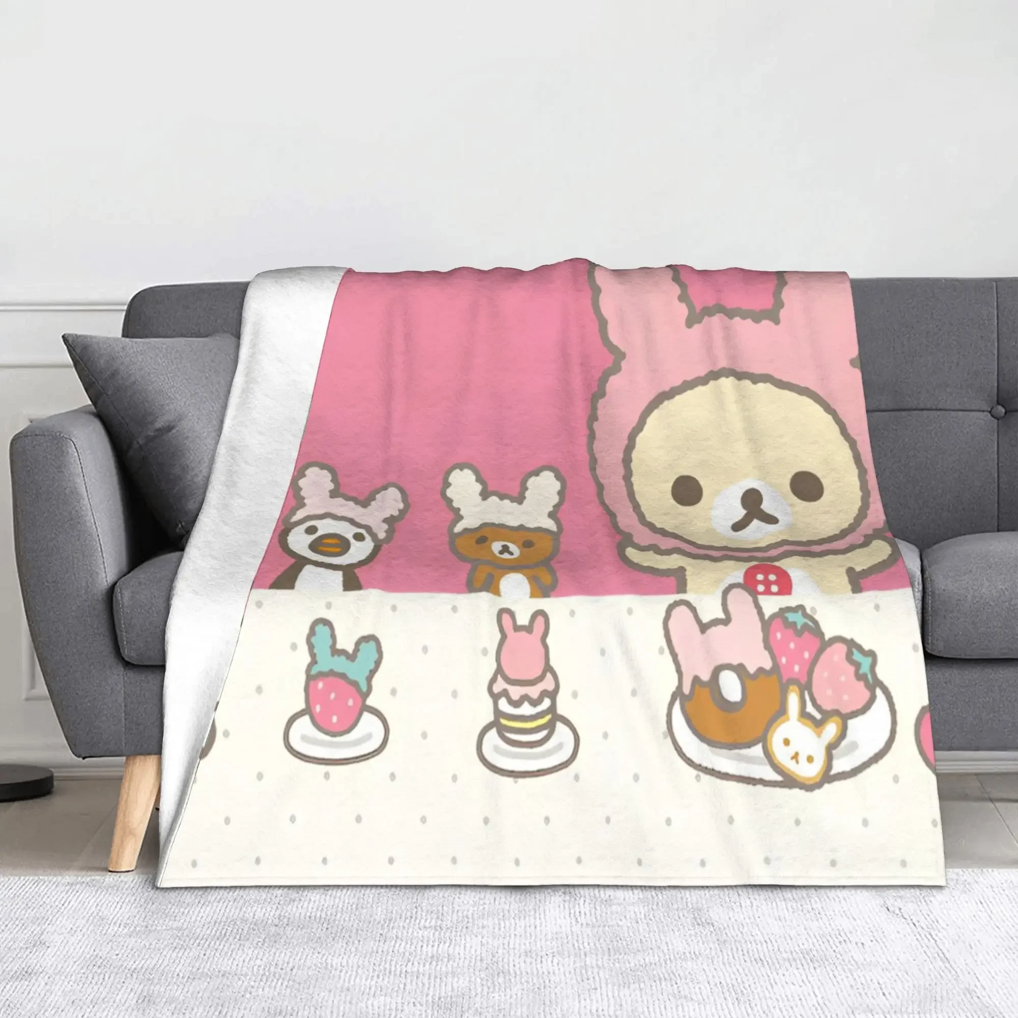 Pink RRilakkuma Cartoon Fleece Throw Blanket for Home Decor Soft Cozy Rug Piece xcm
Pink RRilakkuma Cartoon Fleece Throw Blanket for Home Decor Soft Cozy Rug Piece xcm