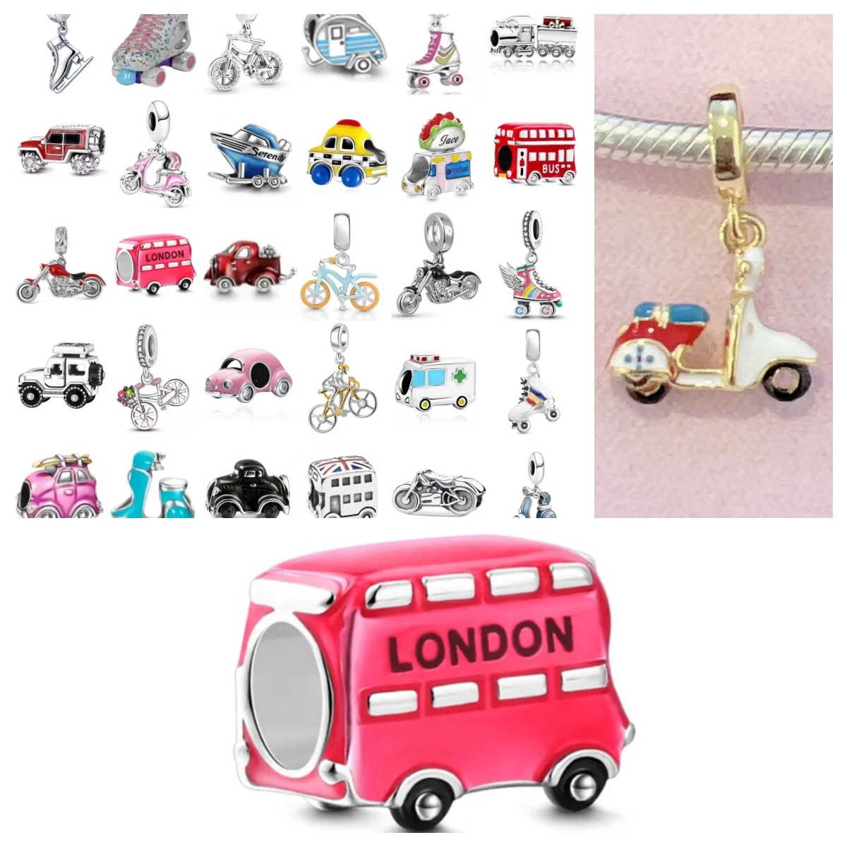 925 Silver Blue Black Motorcycle Charm Bead Pink Bicycle Pendant Fit Decoration Original Bracelet Women DIY Fashion Jewelry Gift
925 Silver Blue Black Motorcycle Charm Bead Pink Bicycle Pendant Fit Decoration Original Bracelet Women DIY Fashion Jewelry Gift