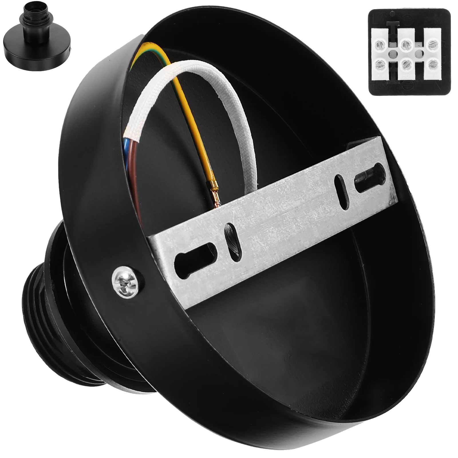 s E27 Ceiling Lamp Holder Black Ring Large Screw Socket Metal Parts for DIY Lighting Fixtures Easy Installation
s E27 Ceiling Lamp Holder Black Ring Large Screw Socket Metal Parts for DIY Lighting Fixtures Easy Installation