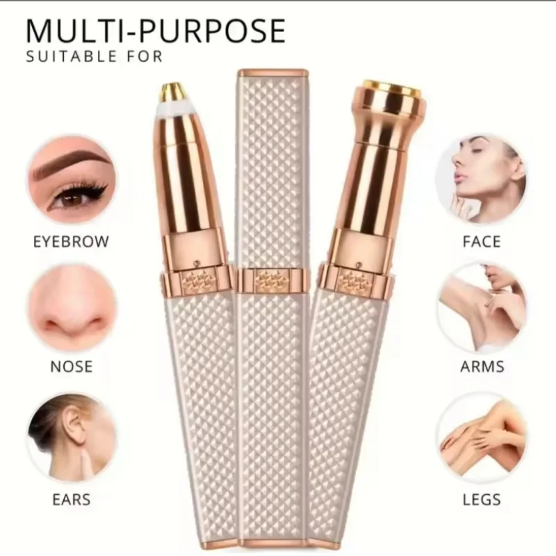 1pc Rechargeable 2-in-1 Eyebrow Razor and Hair Shaver with LED Light - Painlessly Remove Peach Fuzz, Facial Hair, Eyebrows, Lips 
1pc Rechargeable 2-in-1 Eyebrow Razor and Hair Shaver with LED Light - Painlessly Remove Peach Fuzz, Facial Hair, Eyebrows, Lips