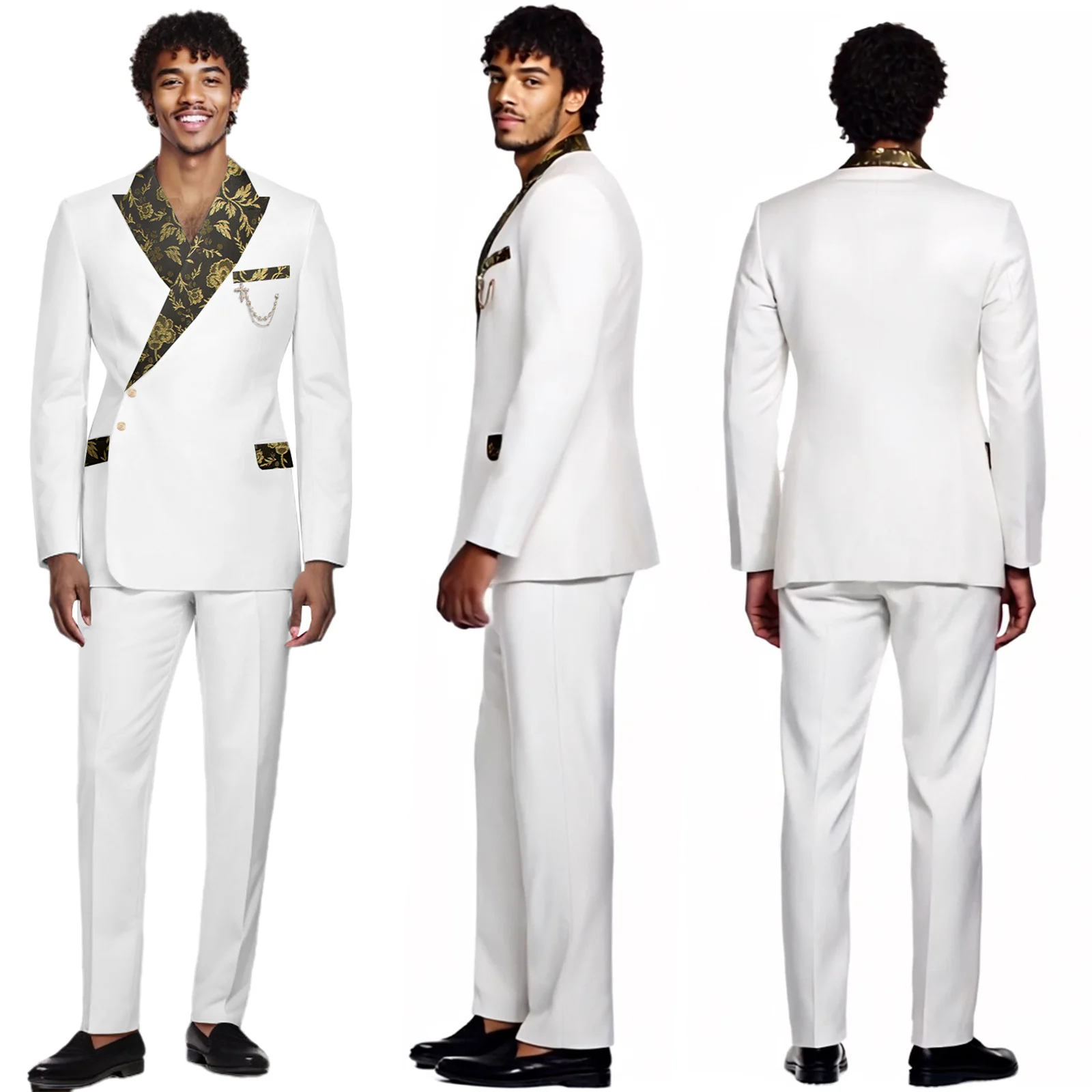 DBQ Men's Business Suit Slim Fit Two Button Blazer Jacket Pants Set Solid Wedding Dress Jacket and Trousers Set BD168
DBQ Men's Business Suit Slim Fit Two Button Blazer Jacket Pants Set Solid Wedding Dress Jacket and Trousers Set BD168