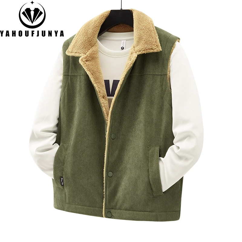 2024 New Men Spring Fleece Warm Solid Color Casual Lapel Vest Men Autumn Sleeveless Outdoors Casual Fashion Style Vest Male Coat
2024 New Men Spring Fleece Warm Solid Color Casual Lapel Vest Men Autumn Sleeveless Outdoors Casual Fashion Style Vest Male Coat