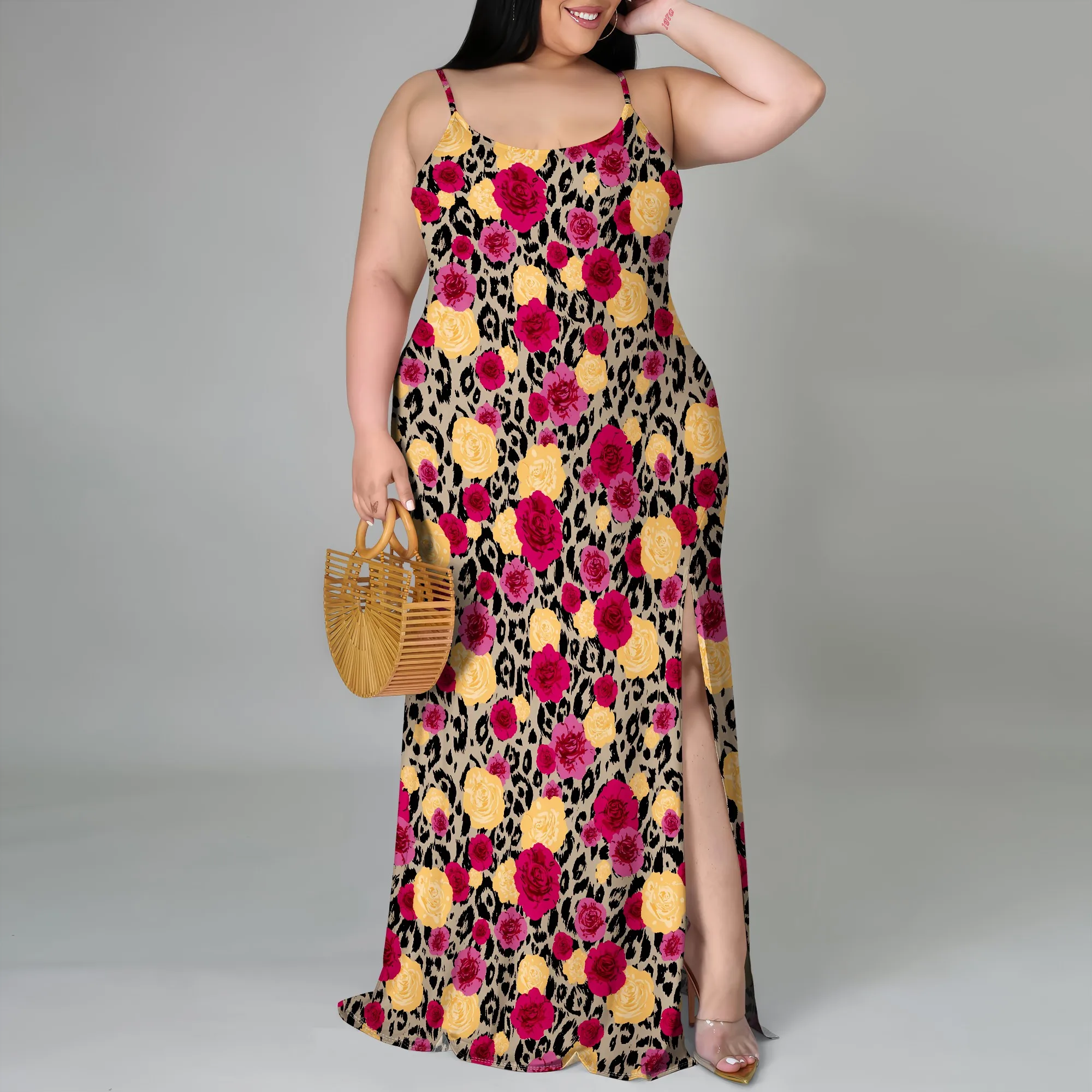 Plus Size Rose Leopard Print Maxi Dress Elegant Sleeveless Summer Long Dress for Vacation
Plus Size Rose Leopard Print Maxi Dress Elegant Sleeveless Summer Long Dress for Vacation