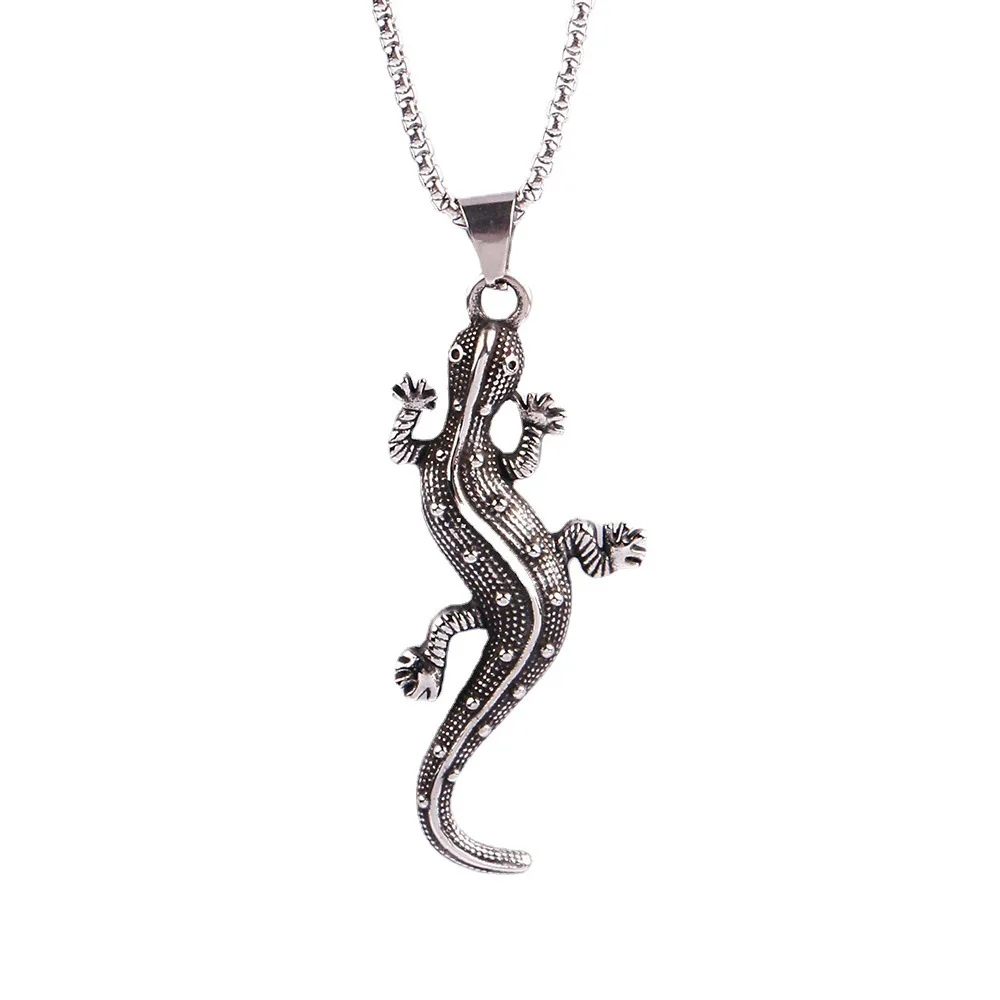 Gecko Lizard Necklaces Stainless Steel Mens Pendants Chain Punk Hip Hop Rap for Boy Male Jewelry Creativity Gift Wholesale
Gecko Lizard Necklaces Stainless Steel Mens Pendants Chain Punk Hip Hop Rap for Boy Male Jewelry Creativity Gift Wholesale