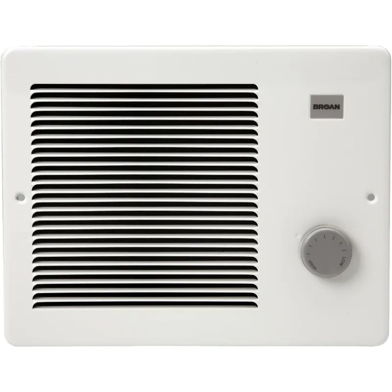 -NuTone Wall Heater, White Grille Heater with Built-In Adjustable Thermostat, 750/1500W, 120/240V AC
-NuTone Wall Heater, White Grille Heater with Built-In Adjustable Thermostat, 750/1500W, 120/240V AC