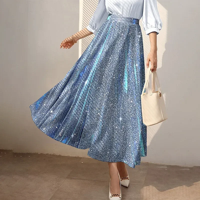 Chic And Elegant Women Sequined Pleated Skirt High Waist Glitter A-Line Skirts Formal Evening Occasion Party Events Clothing New
Chic And Elegant Women Sequined Pleated Skirt High Waist Glitter A-Line Skirts Formal Evening Occasion Party Events Clothing New