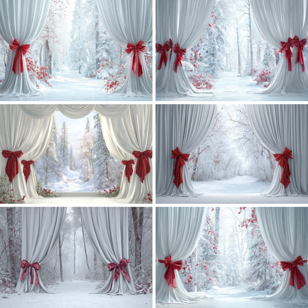 Photography Background Christmas Winter Red Bow Window Curtain Xmas Kids Family Portrait Decor Backdrop Photo Studio
Photography Background Christmas Winter Red Bow Window Curtain Xmas Kids Family Portrait Decor Backdrop Photo Studio
