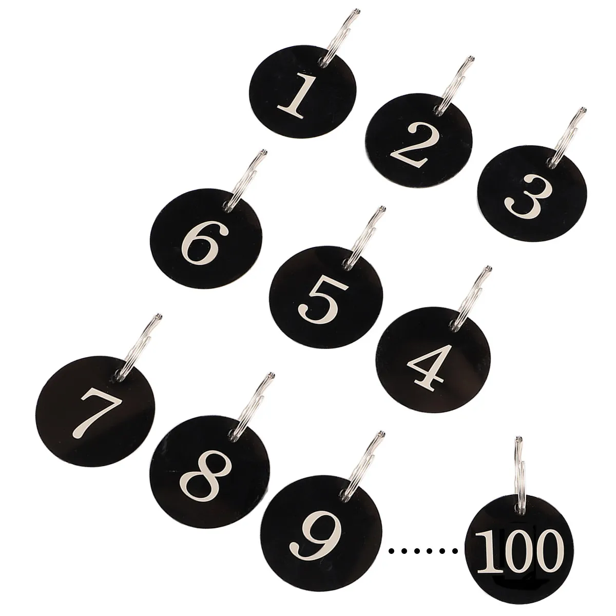 100Pcs Number Tag Rings Acrylic Round Number Tags Hotel Restaurant Key Rings for Queue Management Supermarket Counters
100Pcs Number Tag Rings Acrylic Round Number Tags Hotel Restaurant Key Rings for Queue Management Supermarket Counters