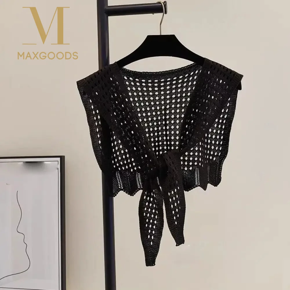 New Hollow Out Crochet Knitted Shawl Breathable Solid Color Fake Collar Cape Lightweight Shawl Wrap Women
New Hollow Out Crochet Knitted Shawl Breathable Solid Color Fake Collar Cape Lightweight Shawl Wrap Women