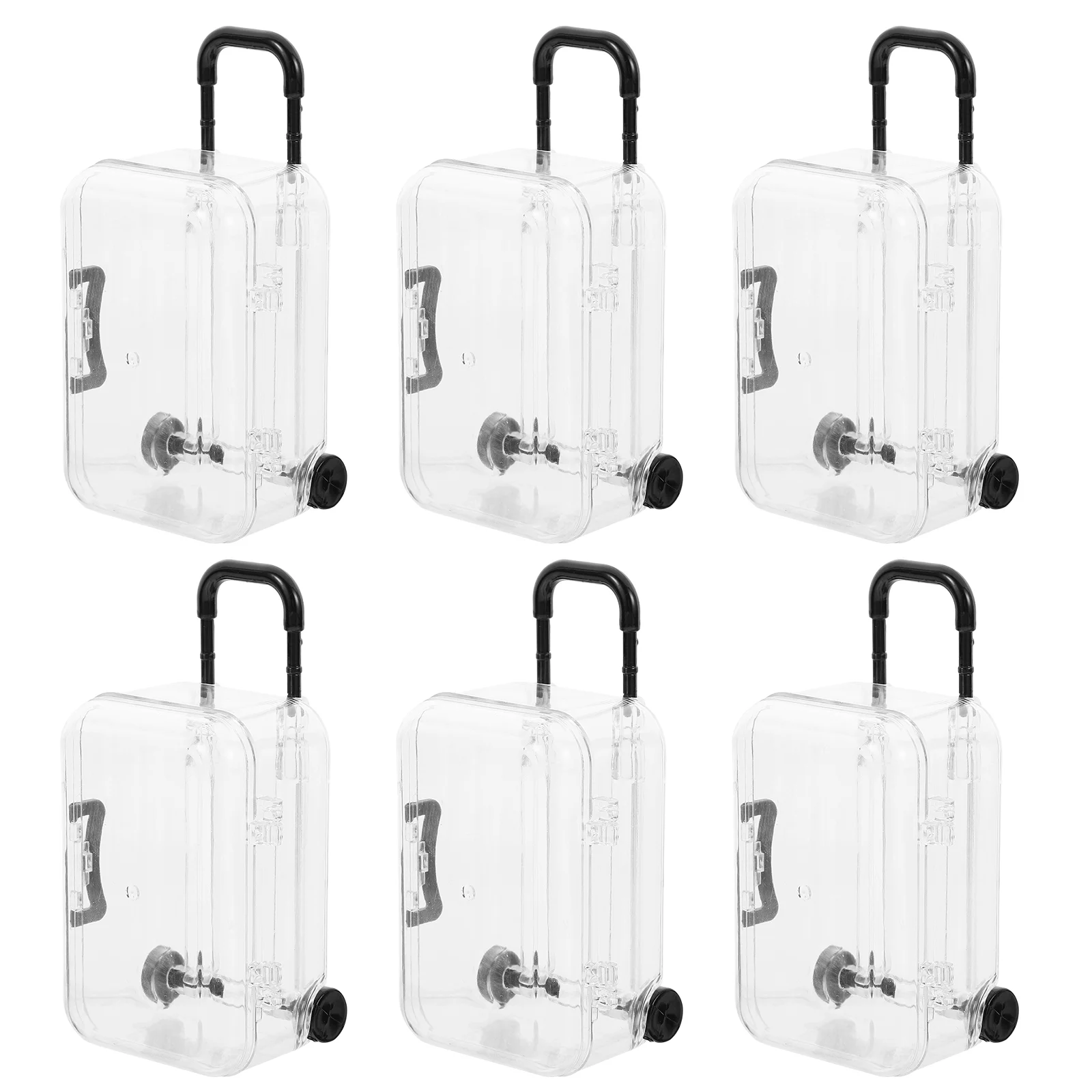 6 Pcs Boxes Cute Mini Transparent Trolley Suitcase Candy Dollhouse Accessories Toy Ornaments 6pcs for Gifts Favor Office
6 Pcs Boxes Cute Mini Transparent Trolley Suitcase Candy Dollhouse Accessories Toy Ornaments 6pcs for Gifts Favor Office