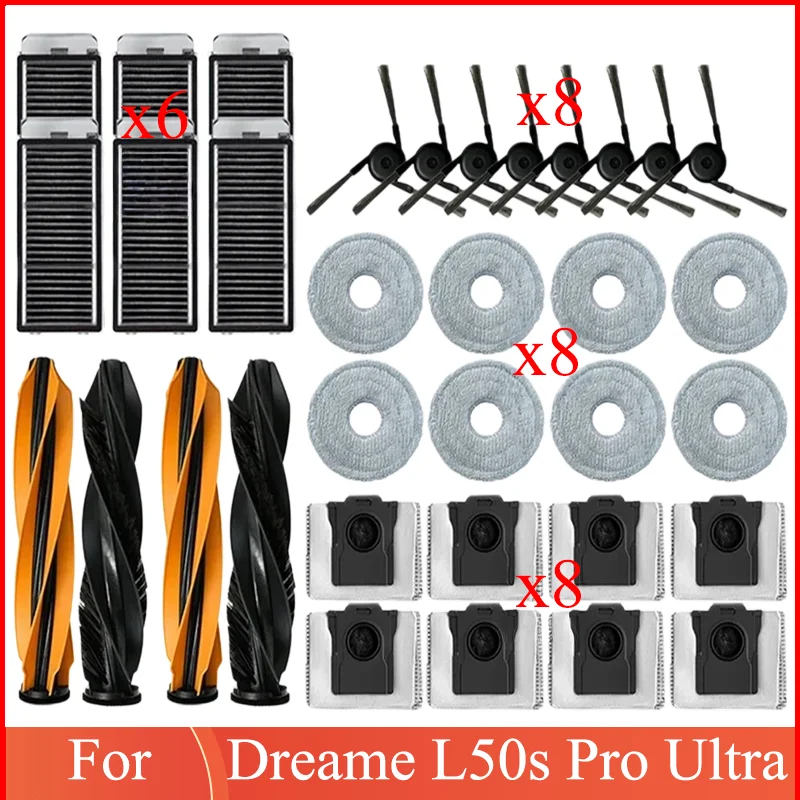 Accessories For Dreame L40S Pro Ultra/ L50s Pro Ultra/ L40s Ultra/ Mova P50s Ultra /X50s Pro Ultra Main Side Brush Filter Mop
Accessories For Dreame L40S Pro Ultra/ L50s Pro Ultra/ L40s Ultra/ Mova P50s Ultra /X50s Pro Ultra Main Side Brush Filter Mop