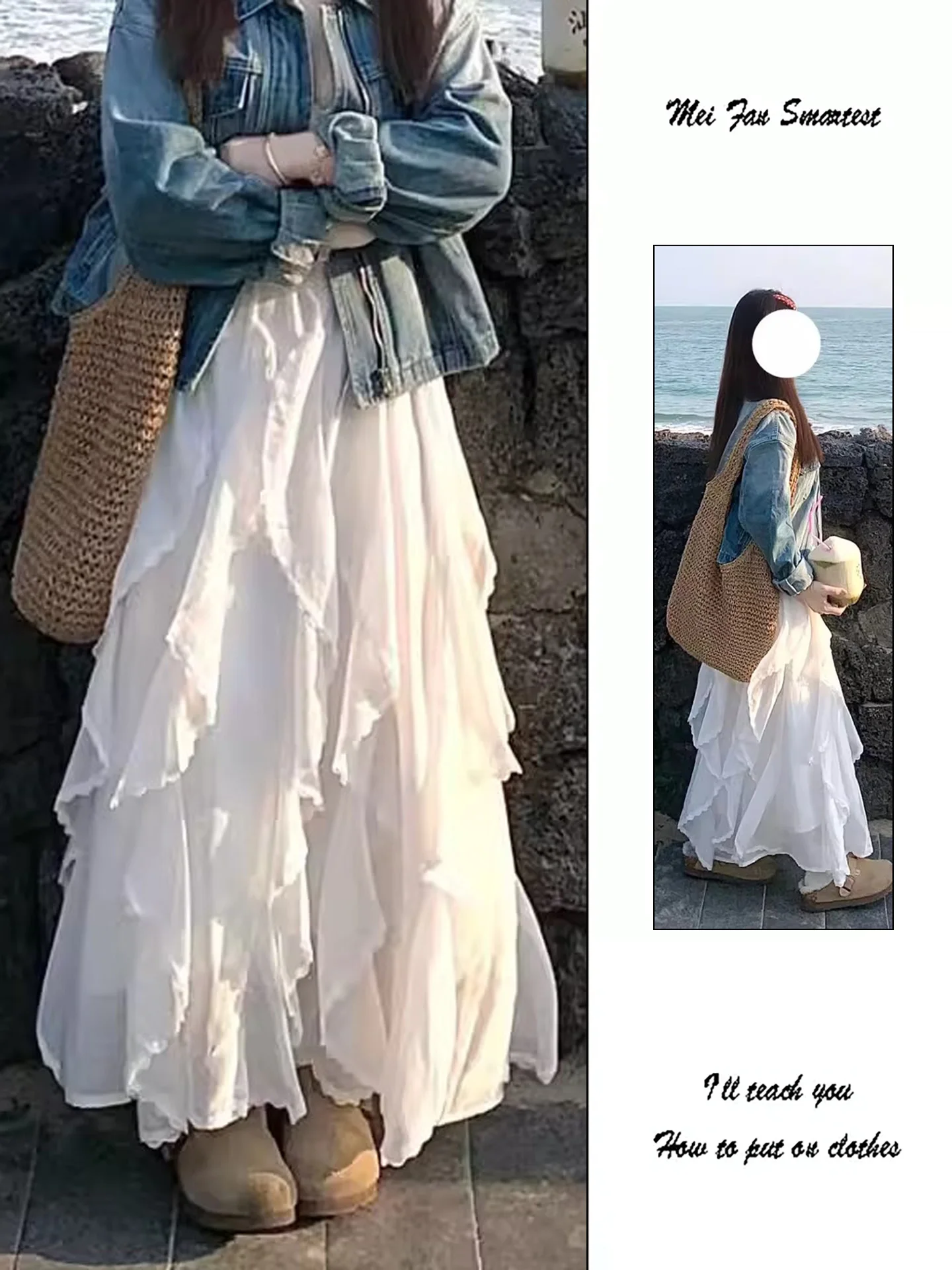 White Lace High Waist A-Line Skirt Women's Spring 2026 New Vintage Half-length Skirts with Flounce Heavy Embroidery Long Skirts
White Lace High Waist A-Line Skirt Women's Spring 2026 New Vintage Half-length Skirts with Flounce Heavy Embroidery Long Skirts