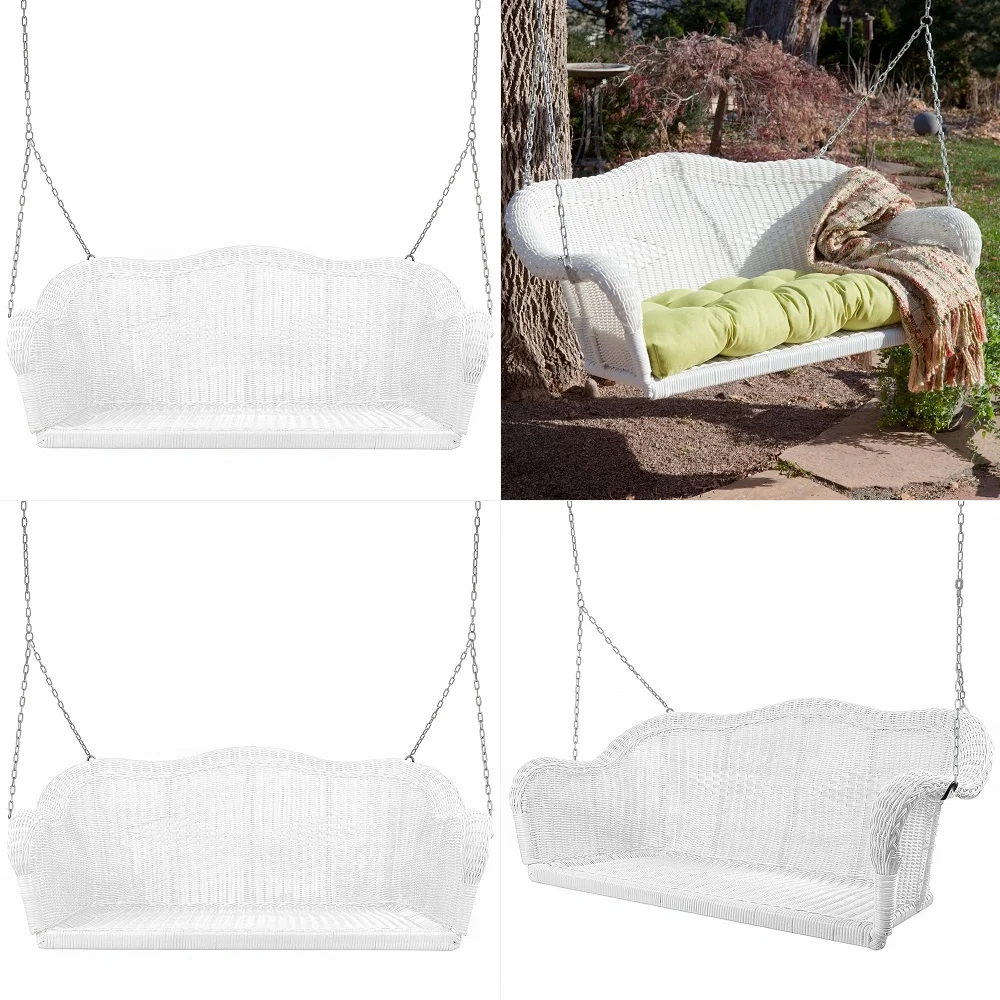 3 Person Porch Swing, Outdoor Swing with Adjustable Canopy, Thickened Cushions amp Pillow, Metal Frame, Foldable Side Tray for
3 Person Porch Swing, Outdoor Swing with Adjustable Canopy, Thickened Cushions amp Pillow, Metal Frame, Foldable Side Tray for
