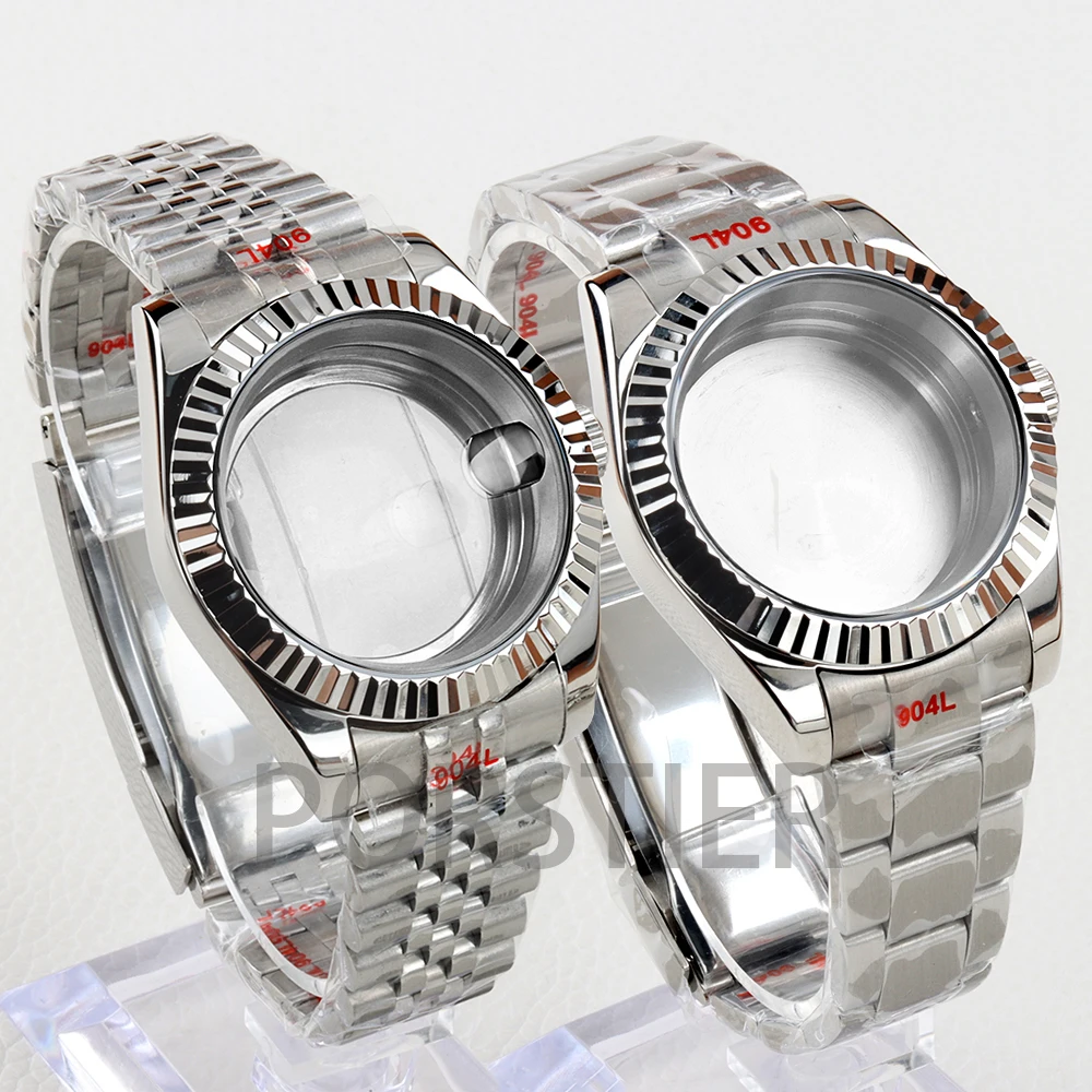 Silver NH35 Case 36mm/39mm Sapphire Glass Stainless Steel Presidential/Jubilee/Oyster Bracelet for Datejust NH35 NH36 Movement
Silver NH35 Case 36mm/39mm Sapphire Glass Stainless Steel Presidential/Jubilee/Oyster Bracelet for Datejust NH35 NH36 Movement