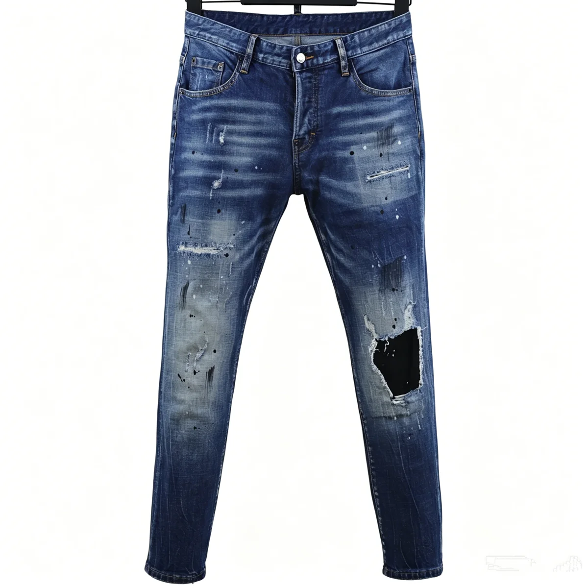 6064 Four Seasons New Men's Wear Washed Patch Paint Embroidered Micro-elastic Feet Blue Jeans for Men
6064 Four Seasons New Men's Wear Washed Patch Paint Embroidered Micro-elastic Feet Blue Jeans for Men
