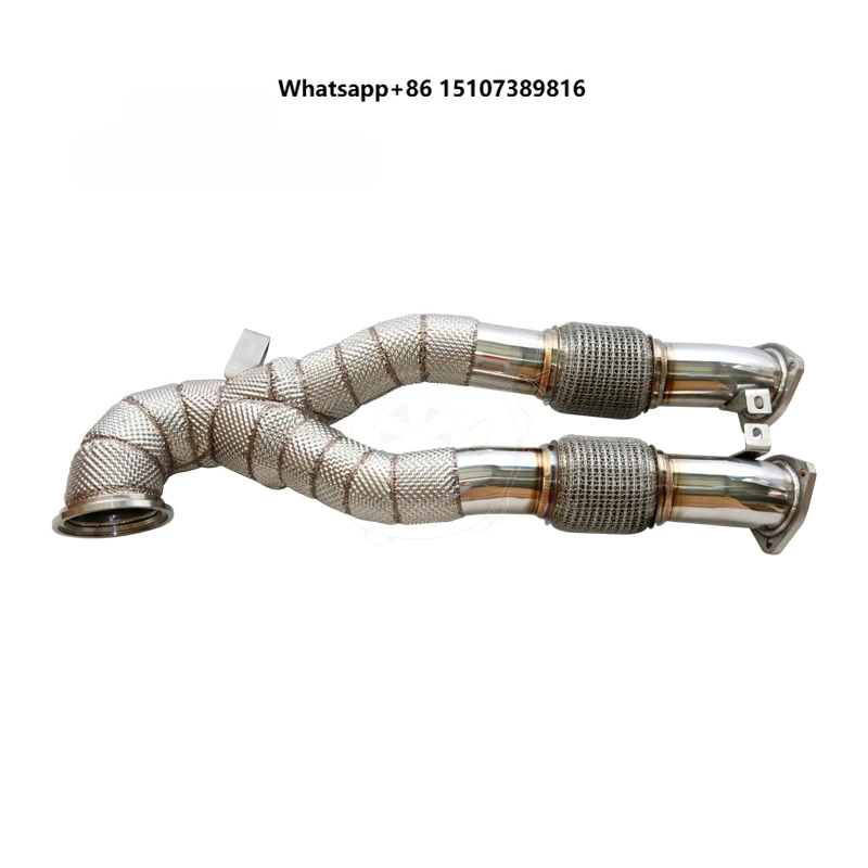 For RS3 8V / TTRS 8S 2017+ 2.5 Turbo Downpipe with Heat Shield
For RS3 8V / TTRS 8S 2017+ 2.5 Turbo Downpipe with Heat Shield
