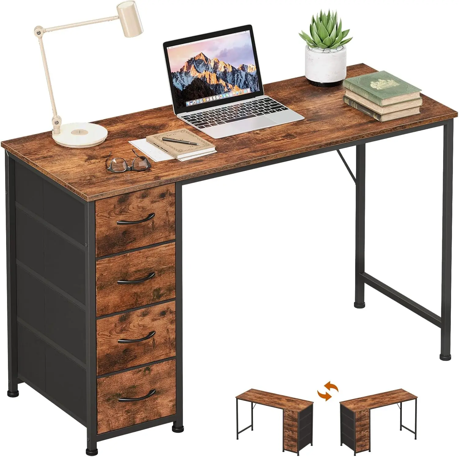 47" Computer Desk with 4 Drawers, Home Office Writing Desk, Gaming Table with Storage for Bedroom, Study, Living Room
47" Computer Desk with 4 Drawers, Home Office Writing Desk, Gaming Table with Storage for Bedroom, Study, Living Room