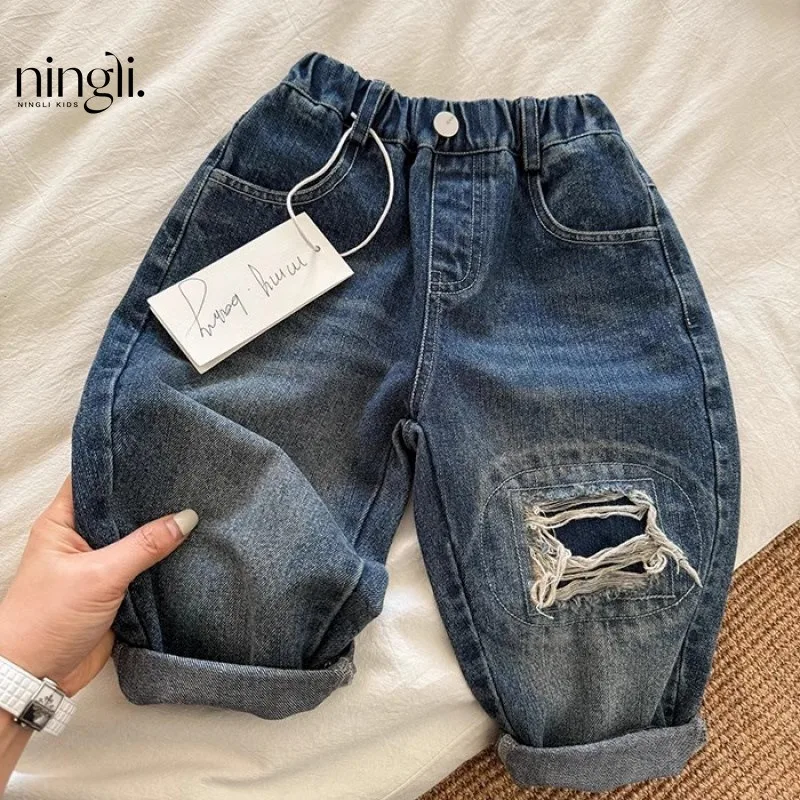 RAISE YOUNG Children Boys Jeans Summer Hole Out Kids Babys Boys Denim Pants Elastic Waist 2-8Yrs Boys Handsome Straight Pants
RAISE YOUNG Children Boys Jeans Summer Hole Out Kids Babys Boys Denim Pants Elastic Waist 2-8Yrs Boys Handsome Straight Pants