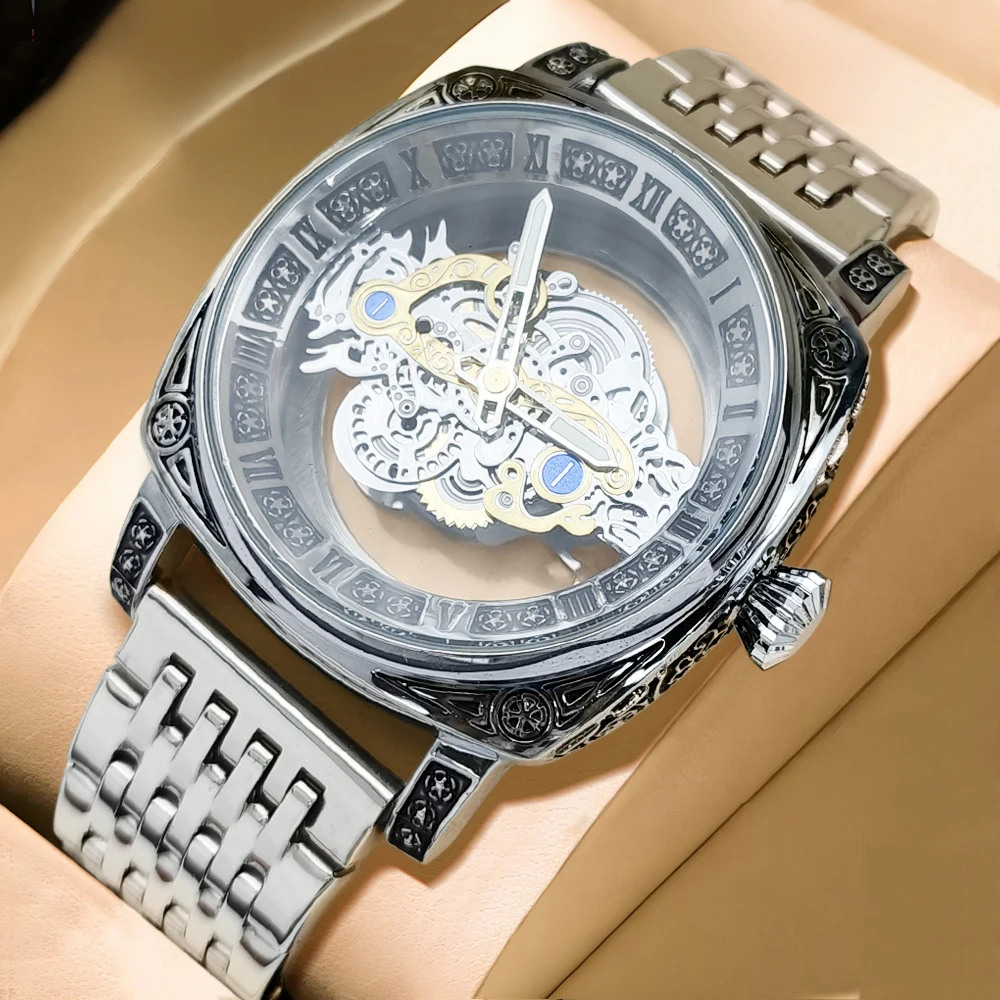 New Square High-End Business Double-Sided Hollow Men's Watch with Quartz Movement, Luminous, Waterproof, Fashionable, Casual, Simple, Versatile, Stylish and Trendy Men's Wristwatch
New Square High-End Business Double-Sided Hollow Men's Watch with Quartz Movement, Luminous, Waterproof, Fashionable, Casual, Simple, Versatile, Stylish and Trendy Men's Wristwatch