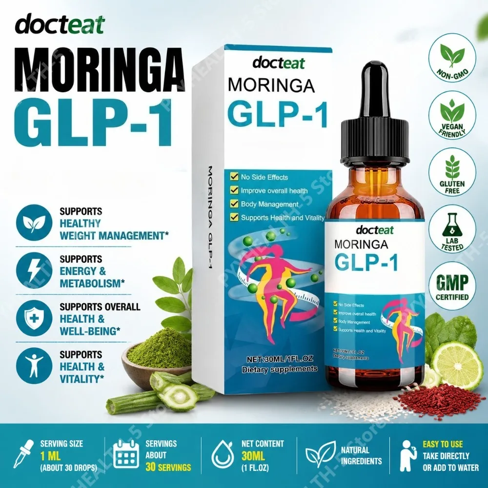 Docteat GLP-1 Moringa Leaf Drops L-glutamine Citrus Stevia Extract Multiple Plant Extracts Refreshing Taste 1 Fl Oz
Docteat GLP-1 Moringa Leaf Drops L-glutamine Citrus Stevia Extract Multiple Plant Extracts Refreshing Taste 1 Fl Oz
