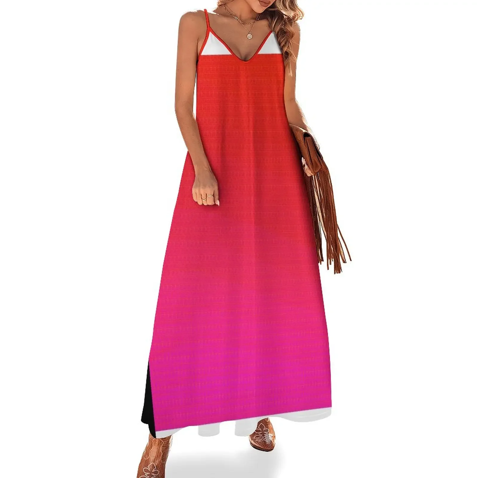 Color Wave Gradient Pink and Red Sleeveless Dress summer dress Long dress women's elegant loose dresses
Color Wave Gradient Pink and Red Sleeveless Dress summer dress Long dress women's elegant loose dresses