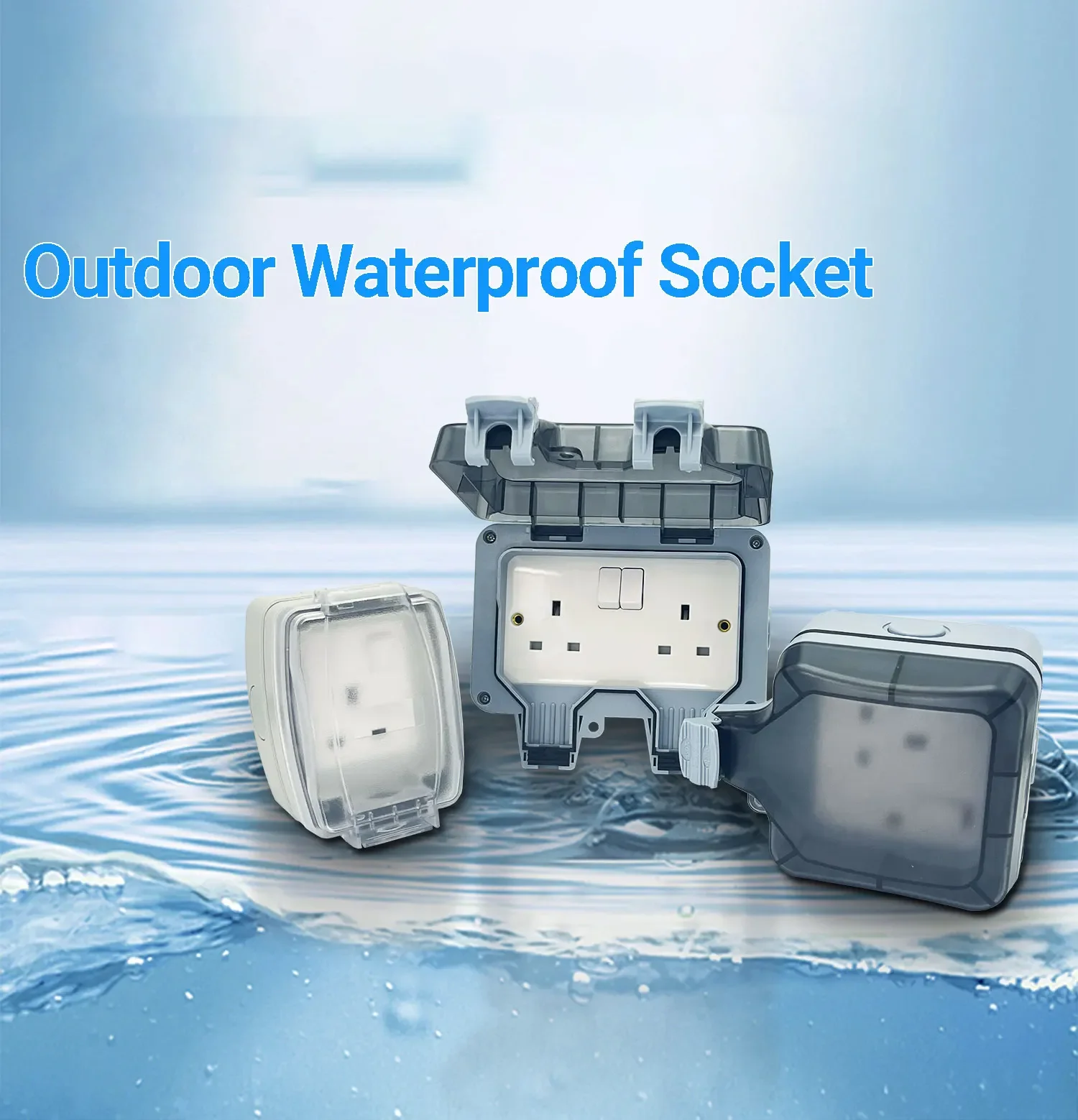 IP66 Outdoor Waterproof British/EU/Multi-Standard Socket 16A, 1-Gang/2-Gang Splash-Proof Box Suitable for Bathroom
IP66 Outdoor Waterproof British/EU/Multi-Standard Socket 16A, 1-Gang/2-Gang Splash-Proof Box Suitable for Bathroom