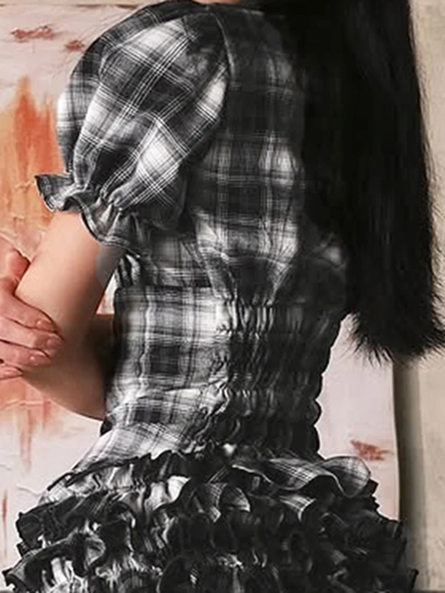 Women’s Plaid Print Shirts Puff Short Sleeve Lapel Collar Fit Tops Summer Blouses
Women’s Plaid Print Shirts Puff Short Sleeve Lapel Collar Fit Tops Summer Blouses