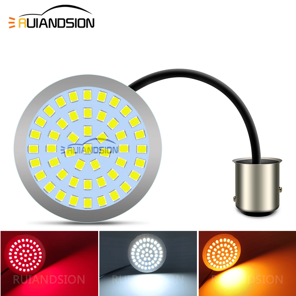 2PCS Front 1157 1156 BA15S 2835SMD LED Panel Bulb for Reverse Turn Signal Light Touring Sportster Red Amber White AC/DC 12V
2PCS Front 1157 1156 BA15S 2835SMD LED Panel Bulb for Reverse Turn Signal Light Touring Sportster Red Amber White AC/DC 12V