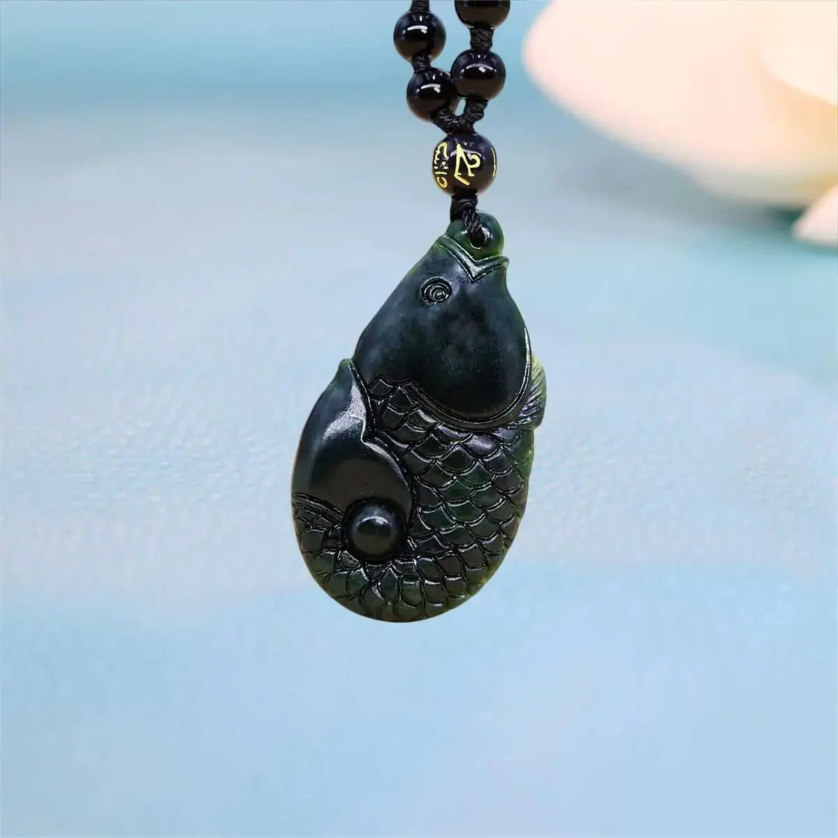 Jade Carp Pendant Necklace Charms Black Jewelry Charm Pendants Designer Necklaces Accessories Carved Chinese Fashion Natural
Jade Carp Pendant Necklace Charms Black Jewelry Charm Pendants Designer Necklaces Accessories Carved Chinese Fashion Natural