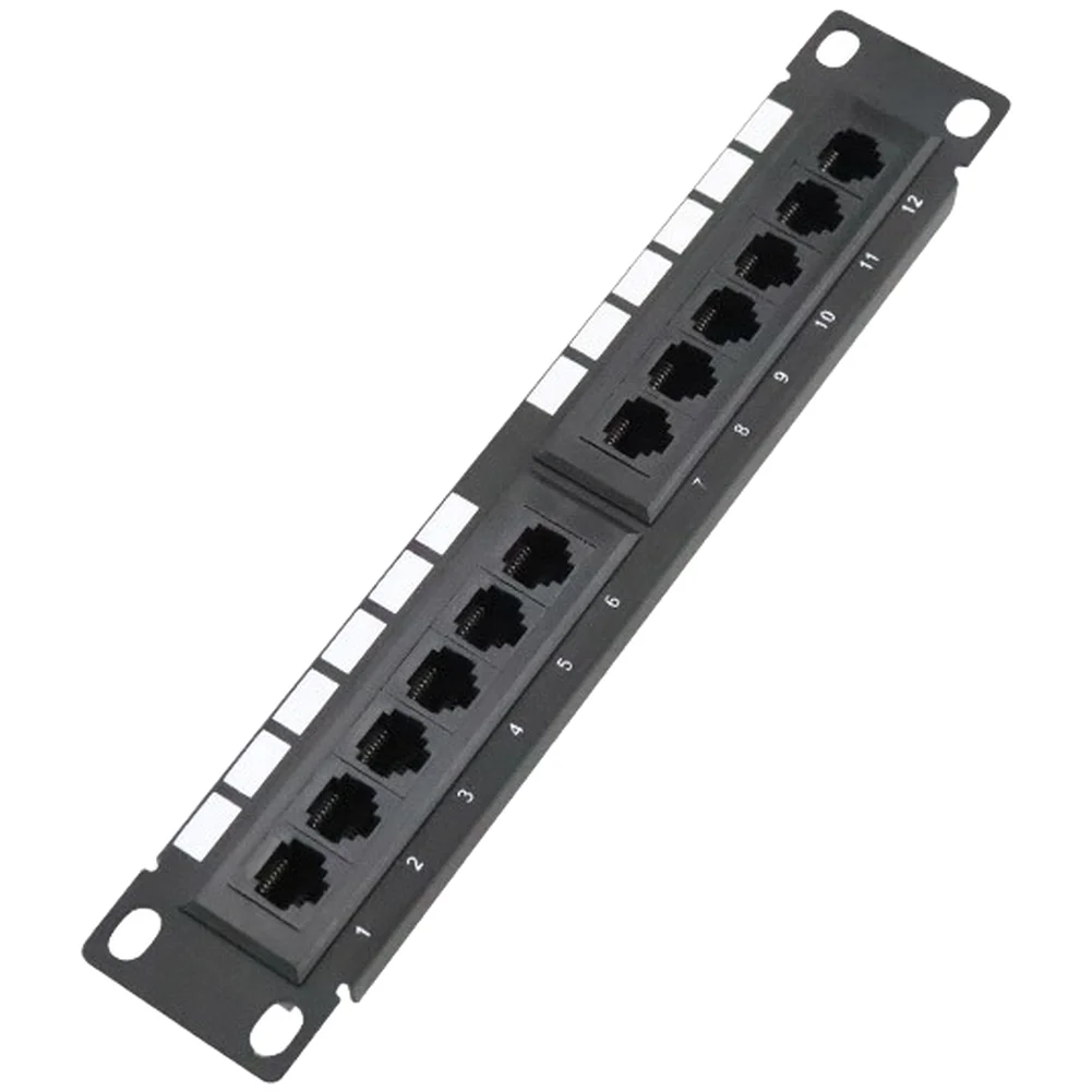 12 Port Black Patch Panel for Cat5e Cat6 Ethernet Networks with Gold Plated Contacts for Reliable Connectivity
12 Port Black Patch Panel for Cat5e Cat6 Ethernet Networks with Gold Plated Contacts for Reliable Connectivity