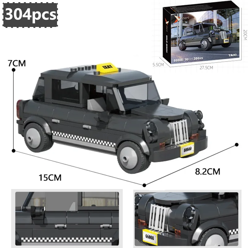 304PCS Taxi Cars Model Building Blocks Set Assembled Car Vehicle Ornaments Kids Educational DIY Toys MOC Bricks Holiday Gifts
304PCS Taxi Cars Model Building Blocks Set Assembled Car Vehicle Ornaments Kids Educational DIY Toys MOC Bricks Holiday Gifts