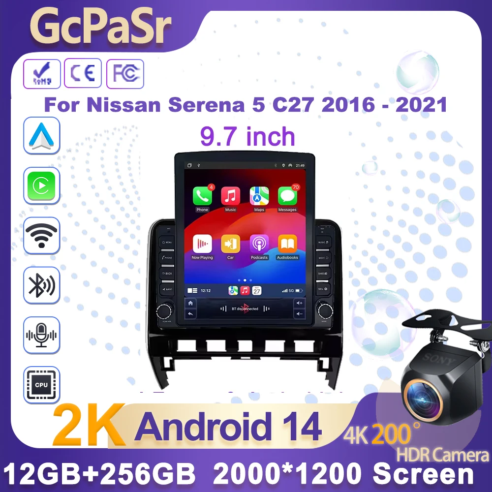 9.7 Inch Android 15 For Nissan Serena 5 C27 2016 - 2021 DVD Auto Multimedia Radio Stereo Touch Screen Navigation BT Car android
9.7 Inch Android 15 For Nissan Serena 5 C27 2016 - 2021 DVD Auto Multimedia Radio Stereo Touch Screen Navigation BT Car android
