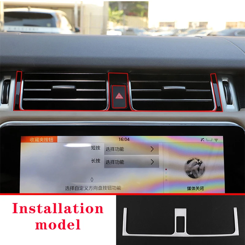 For Land Rover Range Rover Vogue 2018-2021 Car central Control Air Outlet Decorative Frame ABS Silver Car Accessories
For Land Rover Range Rover Vogue 2018-2021 Car central Control Air Outlet Decorative Frame ABS Silver Car Accessories